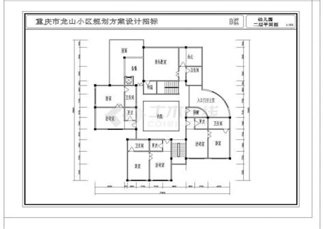 某地区的幼儿园建筑cad设计布置图幼儿园土木在线