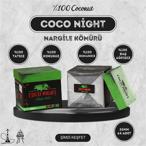 Coco Night 1kg 26mm Orjinal Hindistan Cevizi Küp Nargile Fiyatı