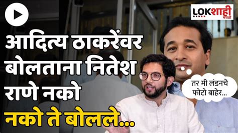 Nitesh Rane On Aditya Thackeray ठाकरे पिता पुत्रांवर नितेश राणेंची