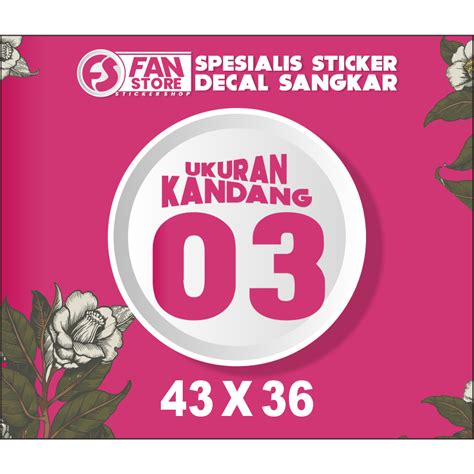 Jual Stiker Decal Kandang Tebok Kenari Kotak Sticker Decal Sangkar