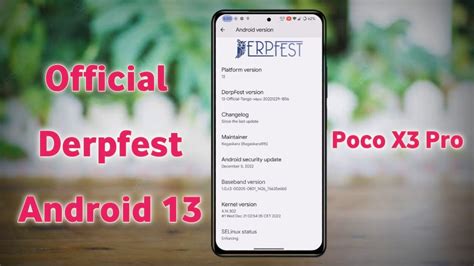 Poco X3 Pro Android 13 Best Custom ROM Derpfest Official ROM For Poco