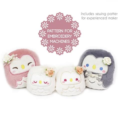 Sewing And Ith In The Hoop Plush Pattern Owl Embroidery Etsy