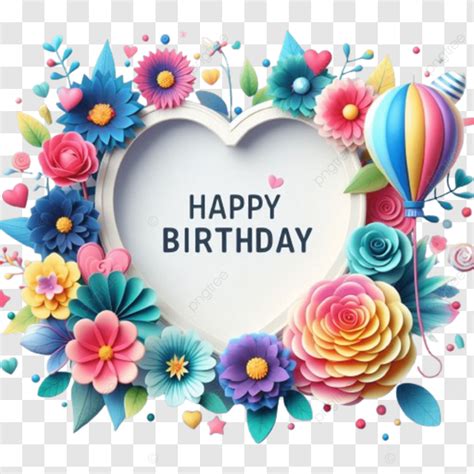 Happy Birthday Photocall Frame Vector Transparent Background Happy