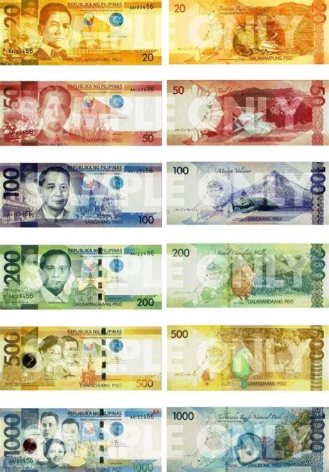 Play Money Philippine Peso Printable Sheets