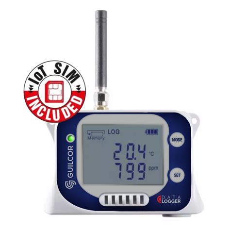 Registrador de datos GSM de temperatura humedad CO2 y presión