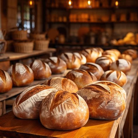 Premium Ai Image Freshly Baked Loaves Bread Ai Generated Image