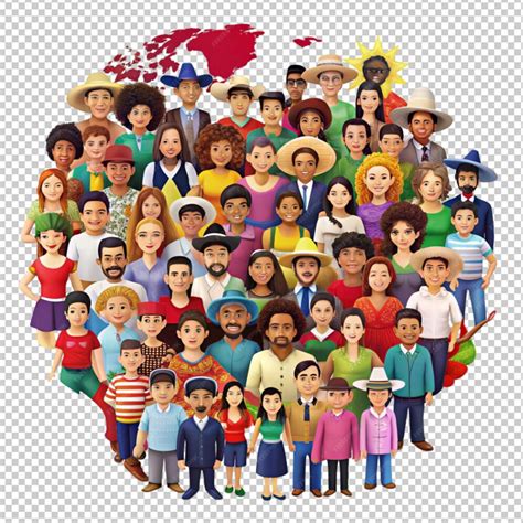 Diversidade Etnica E Cultural - Diversidade cultural e étnica Dia nacional hispânico isolado em fundo ...