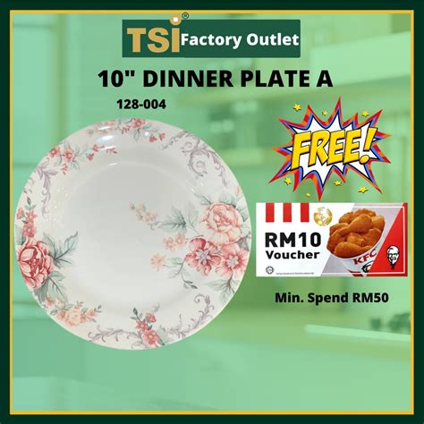 Claytan 10 Inch Dinner Plate A Ceramic Set Pinggan Mangkuk Makan