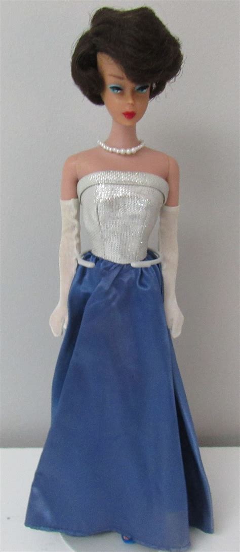 Gorgeous Vintage Brunette Side Part Barbie In Midnight Blue Etsy