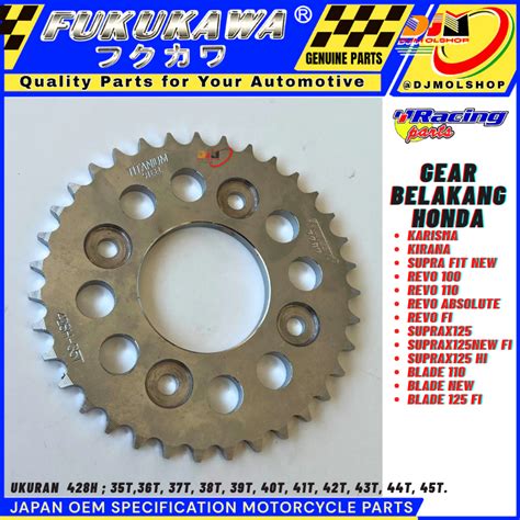 Jual Fukukawa Gear Racing Gir Belakang Karisma Supra X Supra Fit New