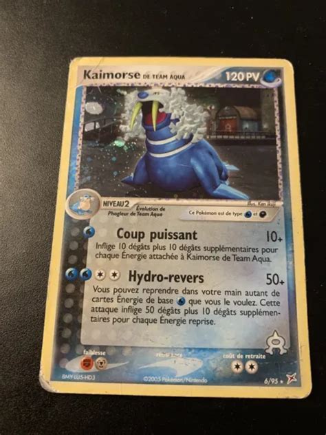 Carte Pok Mon Holo Kaimorse De Team Aqua Ex Team Aqua Magma Bloc