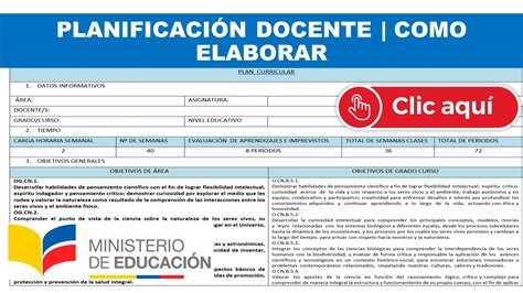 Planificación Docente Ministerio De Educación 【2025】