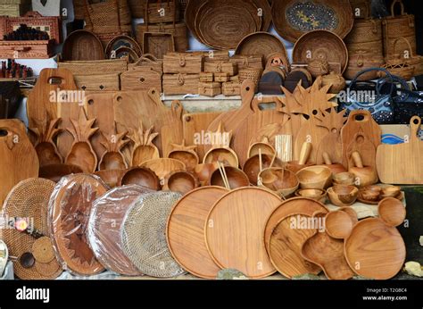 Traditional Balinese Hand Made Craft In A Souvenir Shop Bali