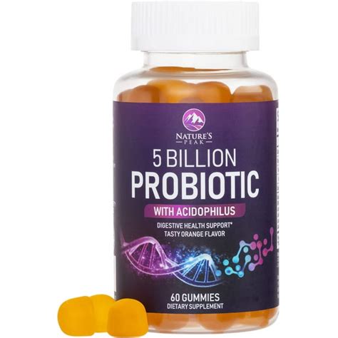 Nature’s Acidophilus Probiotics For Women And Men Gummies 5 Billion Cfu 6 Strains Daily