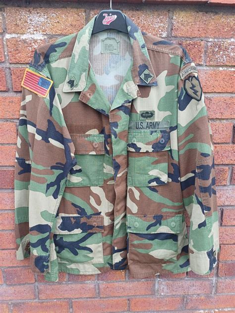 Us Army M81 Woodland Bdu Jacket Shirt Camo Combat Uniform Airborne