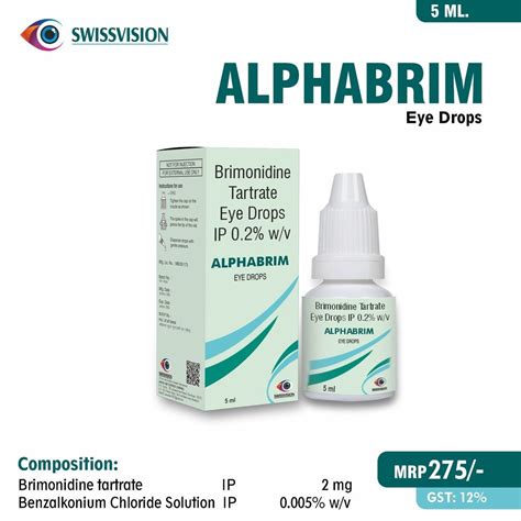 Brimonidine Tartrate Eye Drops Packaging Size 5 Ml At Rs 275piece In