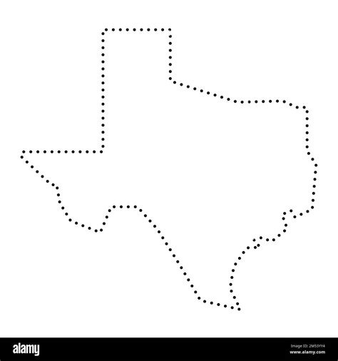 Texas State Of United States Of America Usa Simplified Thick Black