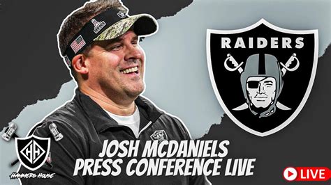 Head Coach Josh Mcdaniels Press Conference 8822 Raiders Nfl