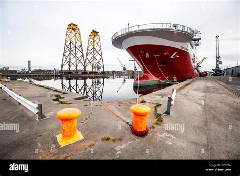 Leith Docks Edinburgh with various ships in dock Stock Photo - Alamy