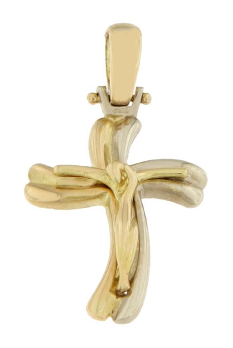 Croce Uomo Oro Giallo Bianco Gl Gioiellerialucchese It