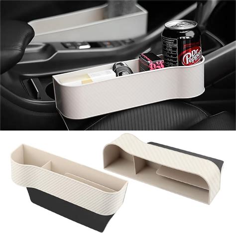 Amazon Aokdom Pcs Car Seat Gap Filler Organizer Carbon Fiber Car