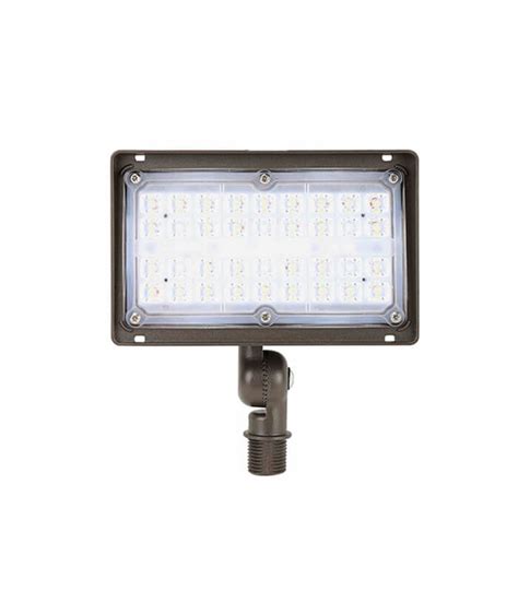 W Led Flood Light W Wo Photocell Knuckle Mount Trunnion Mount