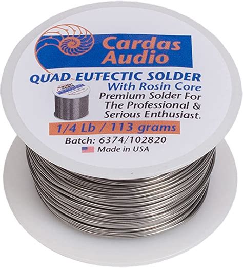 Cardas Soldering Wire Quad Eutectic Silver Solder With Rosin Flux 14