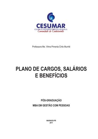 PLANO DE CARGOS SALÁRIOS E BENEFÍCIOS PDF