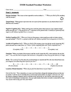 EMDR Standard Protocol Phase 3 to 7 by Cynthia Barboza | TPT