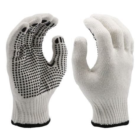 Polycotton Gloves With PVC Dots