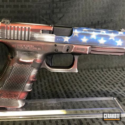 Glock Handgun With A Cerakote American Flag Finish By Tracey Marquart Cerakote