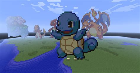 Squirtle Pixel Art Minecraft Project