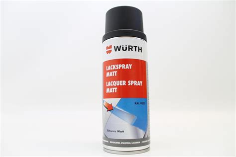 Würth Lackspray schwarz matt 400 ml Amazon de Baumarkt