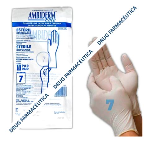 AMBIDERM Elite GUANTES LTX CIRUGÍA Estéril Talla 7 1 PAR Guantes de