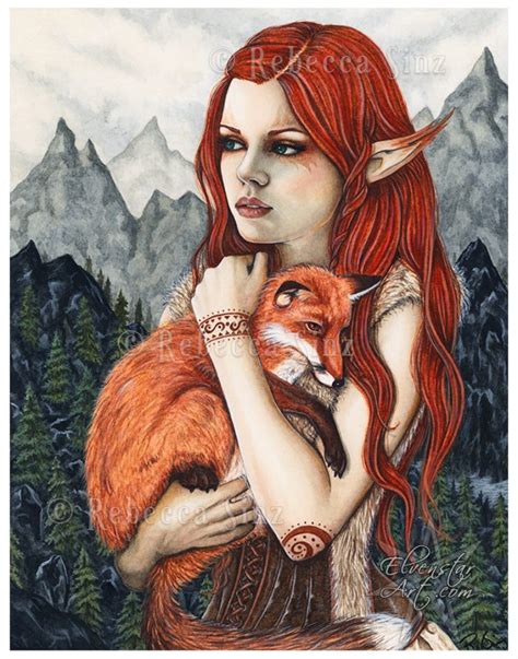 Fantasy Fox Art Matte Fine Art Print ElvenstarArt