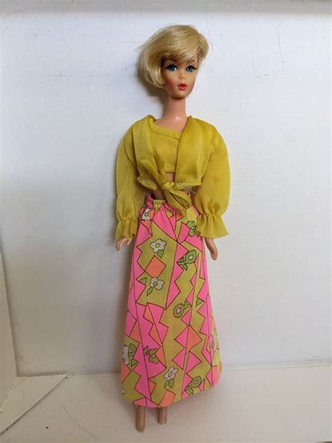 Vintage Barbie Hair Fair Barbie Blonde Mod Tnt With Lashes As Is Ebay