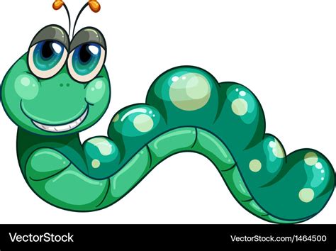 A Green Worm Royalty Free Vector Image Vectorstock