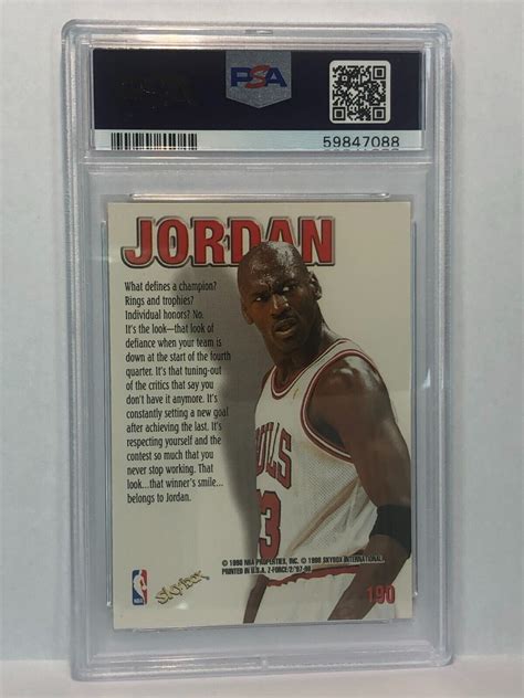 Michael Jordan Skybox Z Force Zupermen Psa Mint Bulls Hof