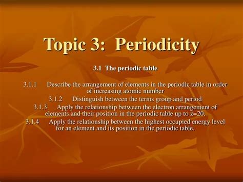 Ppt Topic 3 Periodicity Powerpoint Presentation Free Download Id 1416973