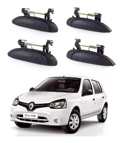 Kit 4 Maçaneta Externa Renault Clio Megane Scenic Logan Parcelamento