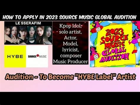 How To Apply In Source Music Global Online Auditionhybe Girl