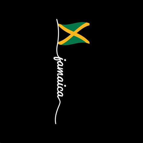 Jamaica Flagpole Svg Jamaican Flag Caribbean American Pride Etsy