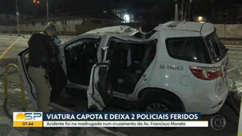 Viatura Da PM Bate Em Carro Capota E Dois Policiais Ficam Feridos Na