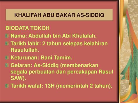 Biodata Khulafa Ar Rasyidin Lianasrstanton