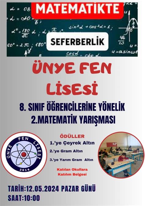 2 Matematik Yarışması Ünye Fen Lisesi