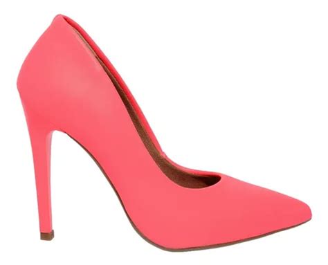 Scarpin Ptah Neon Salto Alto Bico Fino Numera O At O