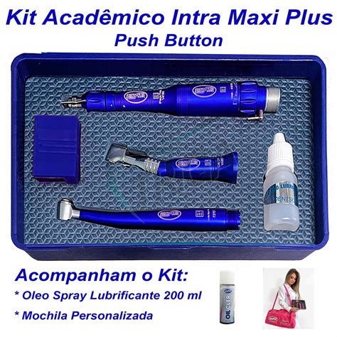 Kit Acad Mico Necta Maxi Plus Iii Push Button Intra Sprays Cor Azul