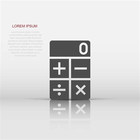 Premium Vector Calculator Icon In Flat Style Calculate Vector