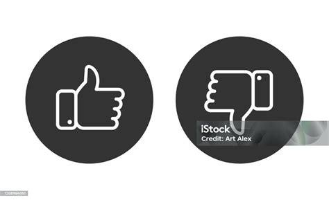 Like And Dislike Icons Set Thumbs Up And Thumbs Down Vector Illustration Stock Illustration