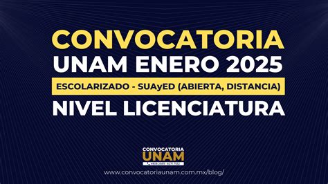 Convocatoria Unam Enero Escolarizado Suayed